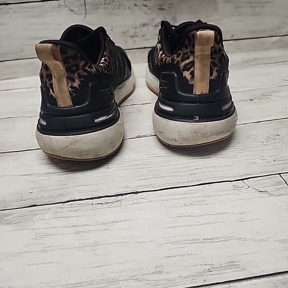 adidas RapidaSport Leopard Print Running Shoe Black Gold Metallic Women’s Size 6 - Picture 6 of 9